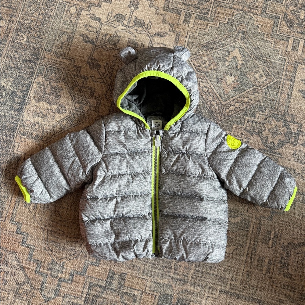 GAP Gray Baby Jacket with Neon Highlights